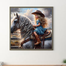 Load image into Gallery viewer, Diamond Painting - Full Round - Cowboy girl (30*30CM)
