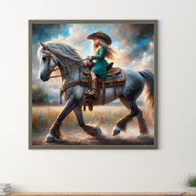 Load image into Gallery viewer, Diamond Painting - Full Round - Cowboy girl (30*30CM)
