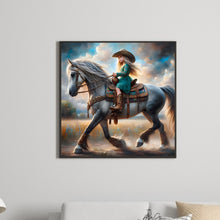 Load image into Gallery viewer, Diamond Painting - Full Round - Cowboy girl (30*30CM)
