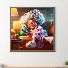 Load image into Gallery viewer, Diamond Painting - Full Round - Funny old lady (40*40CM)
