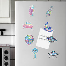 Load image into Gallery viewer, 8Pcs Special Shape Alien Diamond Painting Fridge Magnet for Fridge Whiteboards

