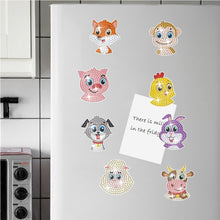 Load image into Gallery viewer, 8Pcs Special Shape Animal Diamond Painting Fridge Magnet for Fridge Whiteboards
