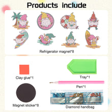 Load image into Gallery viewer, 8Pcs Special Shape Ocean Gnomes Diamond Painting Fridge Magnet for Home Decor
