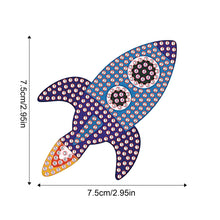 Load image into Gallery viewer, 8Pcs Special Shape Cute Rockets Diamond Painting Fridge Magnet for Home Decor
