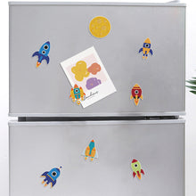 Load image into Gallery viewer, 8Pcs Special Shape Cute Rockets Diamond Painting Fridge Magnet for Home Decor

