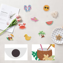 Load image into Gallery viewer, 8Pcs Special Shape Seaside Vacation Diamond Painting Fridge Magnet for Beginner
