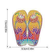 Load image into Gallery viewer, 8Pcs Special Shape Beach Slippers Diamond Painting Fridge Magnet for Home Decor
