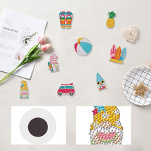 Load image into Gallery viewer, 8Pcs Special Shape Summer Beach Diamond Painting Fridge Magnet for Home Decor
