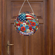 Load image into Gallery viewer, Acrylic Special Shaped GOD BLESS AMERICA Suncatcher Diamond Hanging Ornament
