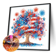 Load image into Gallery viewer, Diamond Painting - Partial Special Shaped - Independence Day tree (30*30CM)
