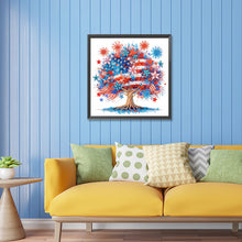 Load image into Gallery viewer, Diamond Painting - Partial Special Shaped - Independence Day tree (30*30CM)
