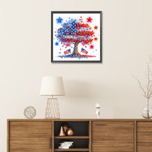 Load image into Gallery viewer, Diamond Painting - Partial Special Shaped - Independence Day tree (30*30CM)
