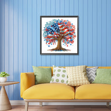 Load image into Gallery viewer, Diamond Painting - Partial Special Shaped - Independence Day tree (30*30CM)
