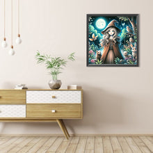 Load image into Gallery viewer, AB Diamond Painting - Full Round - Little witch under the moon (40*40CM)
