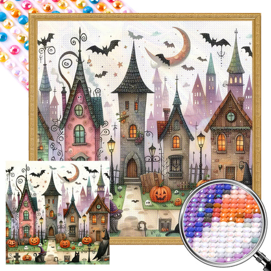 AB Diamond Painting - Full Round - Modern artist town (40*40CM)