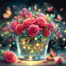 Load image into Gallery viewer, Diamond Painting - Full Square - Glowing flowers (40*40CM)
