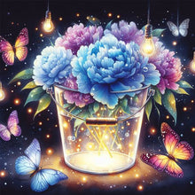 Load image into Gallery viewer, Diamond Painting - Full Square - Glowing flowers (40*40CM)
