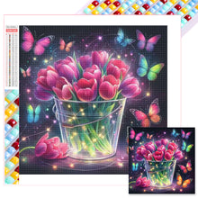 Load image into Gallery viewer, Diamond Painting - Full Square - Glowing flowers (40*40CM)
