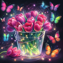 Load image into Gallery viewer, Diamond Painting - Full Square - Glowing flowers (40*40CM)
