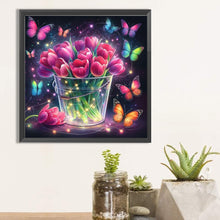 Load image into Gallery viewer, Diamond Painting - Full Square - Glowing flowers (40*40CM)
