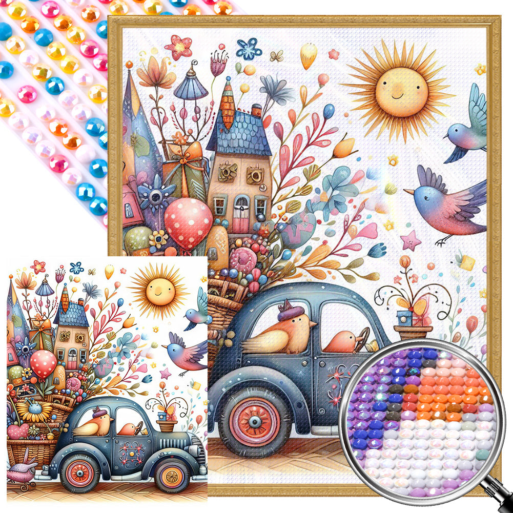 AB Diamond Painting - Full Round - Cartoon town (40*50CM)