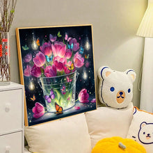 Load image into Gallery viewer, Diamond Painting - Full Round - Tulips and butterflies (40*40CM)
