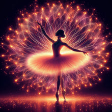Load image into Gallery viewer, 4pcs Round Diamond Painting Set - Ballet girl (30*30CM)
