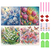 Load image into Gallery viewer, 4pcs Partial Special Diamond Painting Set - Flowers (30*30CM)
