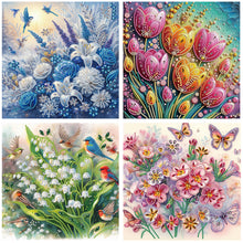 Load image into Gallery viewer, 4pcs Partial Special Diamond Painting Set - Flowers (30*30CM)

