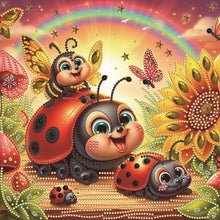 Load image into Gallery viewer, Diamond Painting - Partial Special Shaped - Cute ladybug (30*30CM)
