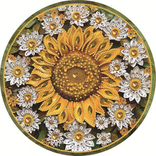 Load image into Gallery viewer, Diamond Painting - Partial Special Shaped - Round brand sunflower (30*30CM)
