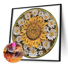 Load image into Gallery viewer, Diamond Painting - Partial Special Shaped - Round brand sunflower (30*30CM)
