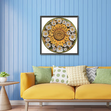 Load image into Gallery viewer, Diamond Painting - Partial Special Shaped - Round brand sunflower (30*30CM)
