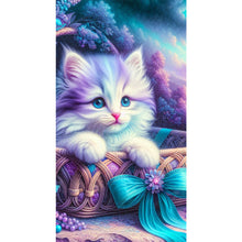 Load image into Gallery viewer, Diamond Painting - Full Round - White cat (40*70CM)
