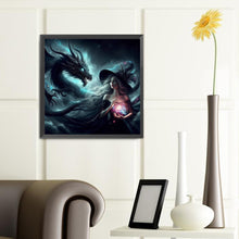 Load image into Gallery viewer, Diamond Painting - Full Round - Witch and dragon (40*40CM)
