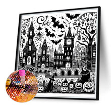 Load image into Gallery viewer, Diamond Painting - Full Round - Horror black and white street scene (40*40CM)
