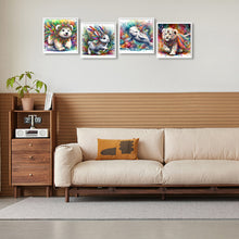 Load image into Gallery viewer, 4pcs Round Diamond Painting Set - Indian colorful feathered animals (40*40CM)
