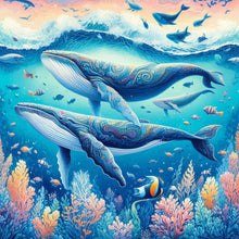 Load image into Gallery viewer, 4pcs Round Diamond Painting Set - Animal series (40*40CM)
