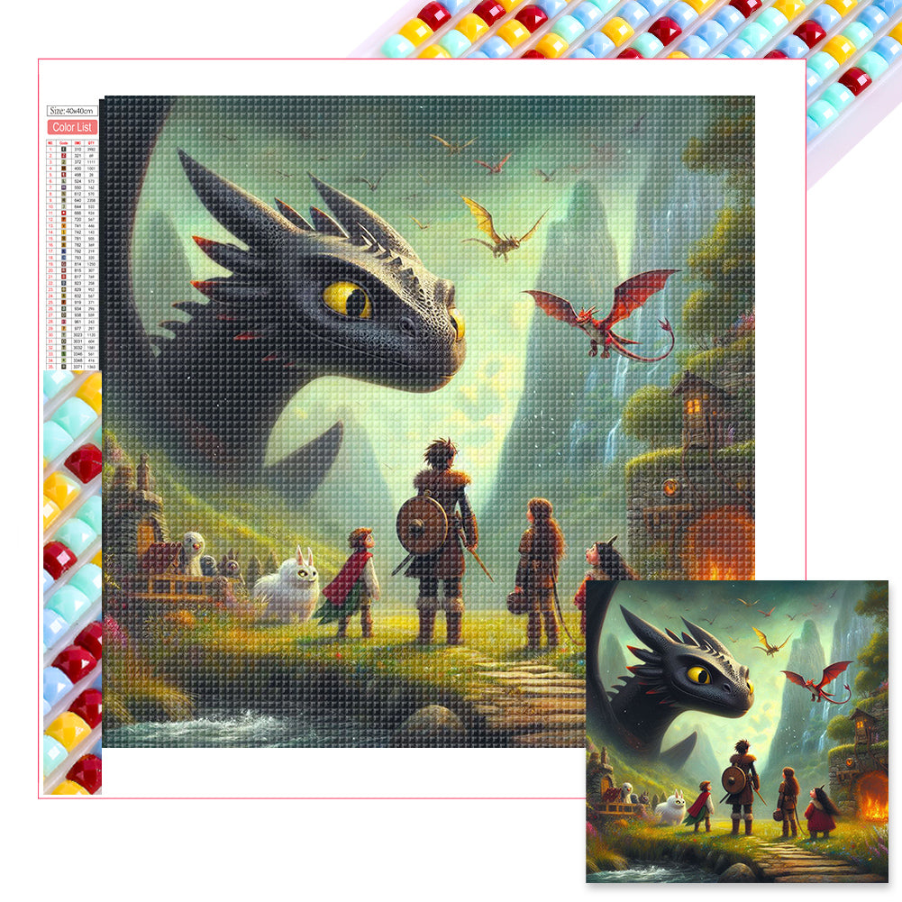 Diamond Painting - Full Square - How to train your dragon (40*40CM)