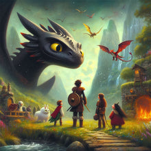 Load image into Gallery viewer, Diamond Painting - Full Square - How to train your dragon (40*40CM)
