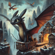 Load image into Gallery viewer, Diamond Painting - Full Square - How to train your dragon (40*40CM)
