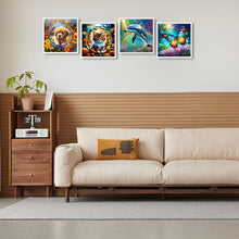 Load image into Gallery viewer, 4pcs Round Diamond Painting Set - Animal series (30*30CM)

