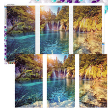 Load image into Gallery viewer, Diamond Painting - Full Round - Clear lake waterfall (90*55CM)
