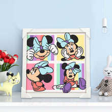 Load image into Gallery viewer, Mickey and Minnie Diamond Art Painting Kits with Frame for Kids Ages 4-8-12
