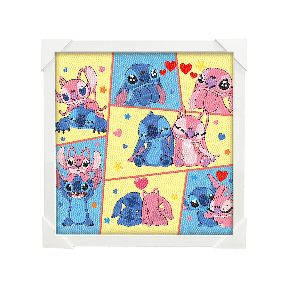 Stitch Diamond Art Painting Kits with Frame for Kids Ages 4-8-12 Art Crafts