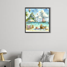 Load image into Gallery viewer, AB Diamond Painting - Full Round - Beach holiday picnic (40*40CM)
