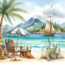 Load image into Gallery viewer, AB Diamond Painting - Full Round - Beach vacation (40*40CM)
