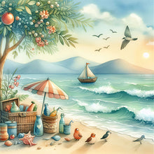 Load image into Gallery viewer, AB Diamond Painting - Full Round - Beach leisure sunset (40*40CM)
