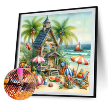 Load image into Gallery viewer, AB Diamond Painting - Full Round - Beach hut (40*40CM)
