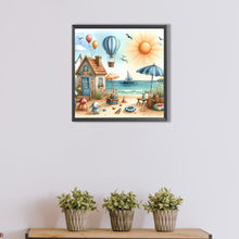 Load image into Gallery viewer, AB Diamond Painting - Full Round - Beach hut (40*40CM)
